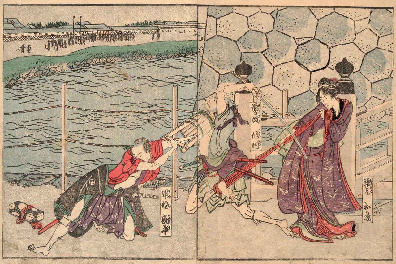 Bannai Attacks Kampei, Ehon Chushingura, Act III
Katsushika  Hokusai 
18th Century,19th Century
1971.8.18